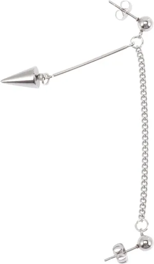 Stylish Punk Tassel Dangle Earrings for Women Double Piercing Jewelry for Festivals Parties and Daily Wear Unique Minimalist Design Silver Earrings