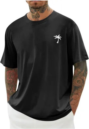 Summer Short Sleeve T Shirts for Men 2025 Business Casual Tops Fashion Vacation Clothes Graphic Tees