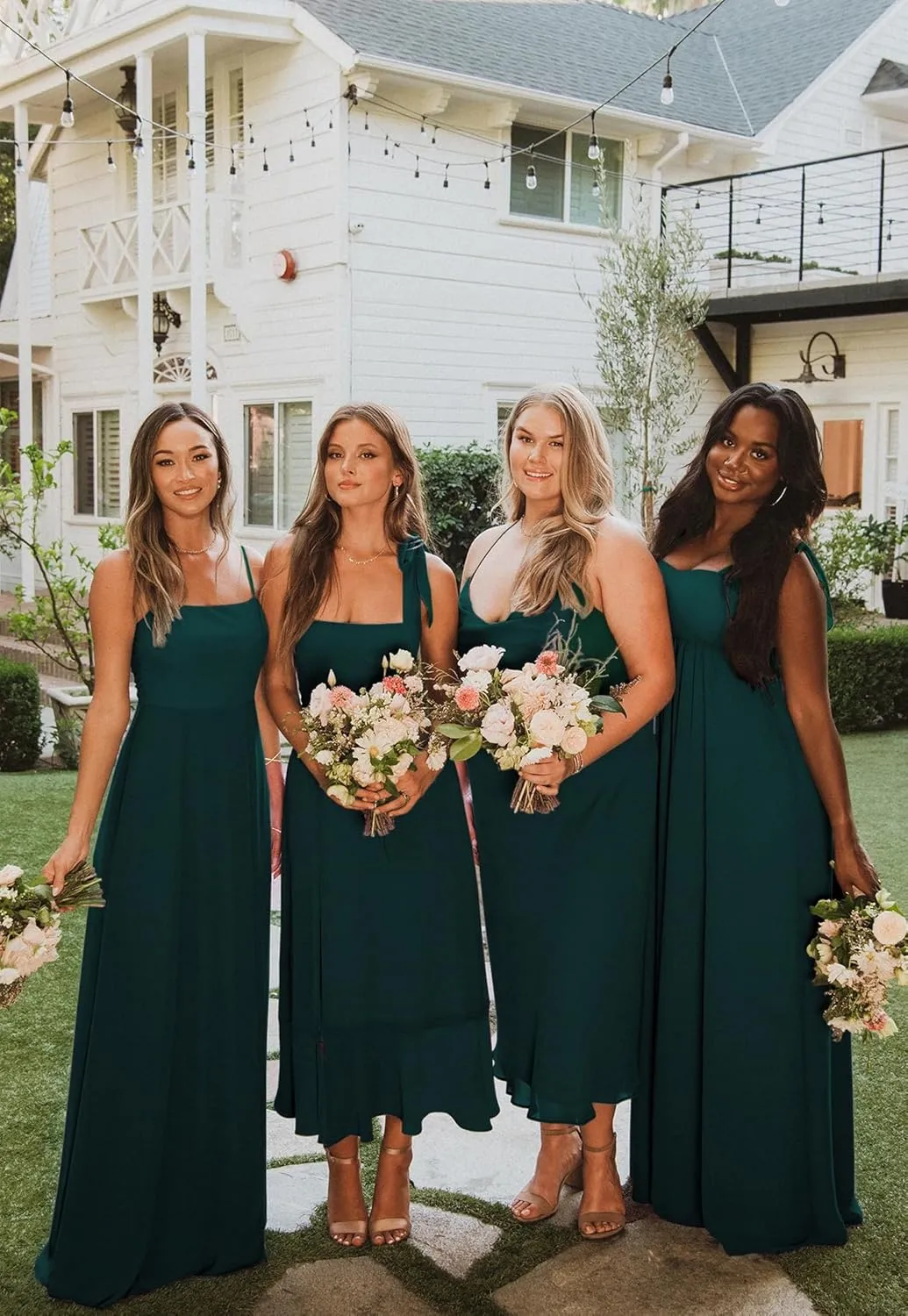 Summer Wedding Guest Dress: Womens Boho Side Split Maxi Beach Dress - Flowy Long Sundress for Vacation Party SE2311