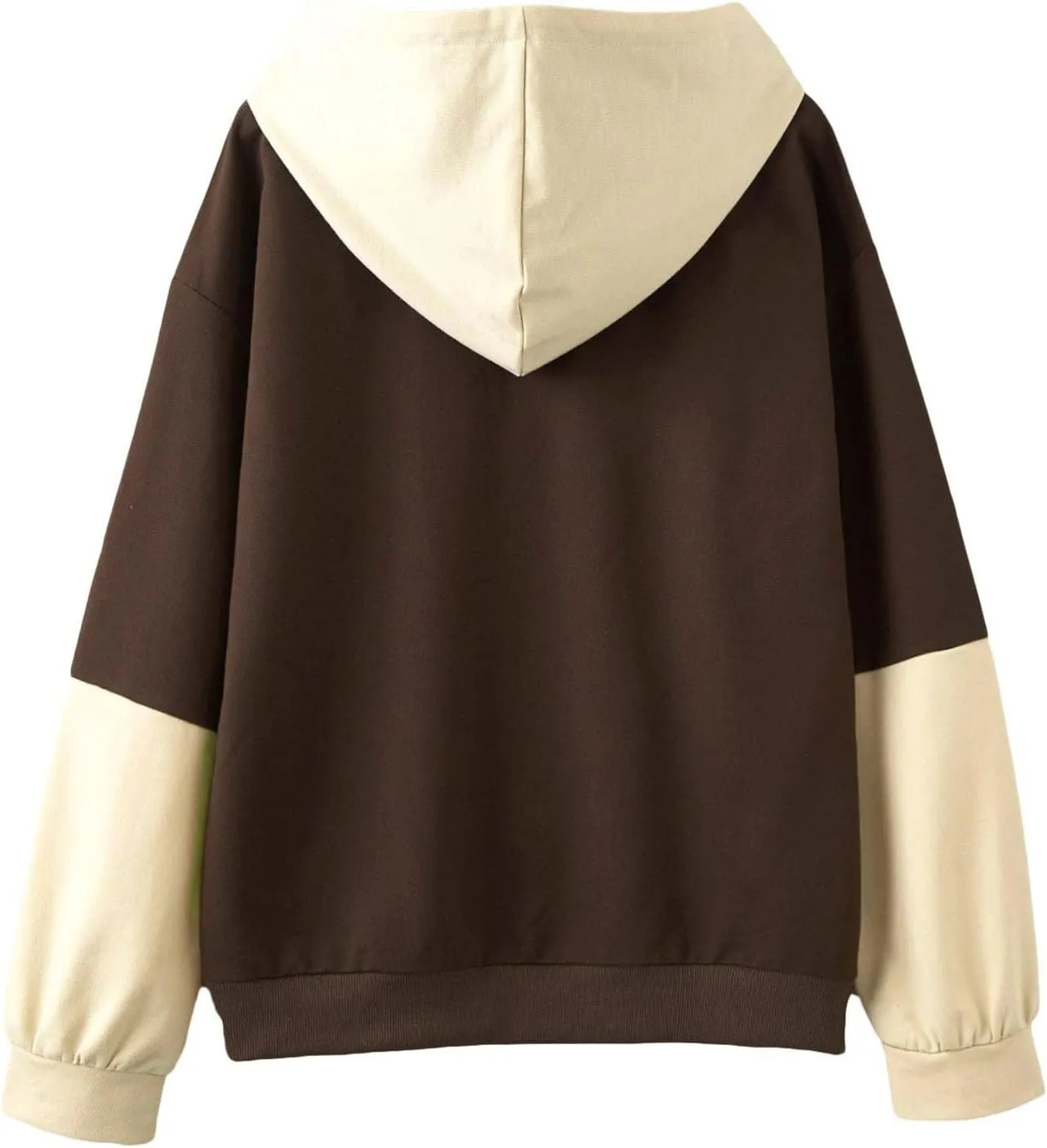 Sweatshirts for Women Trendy,Teen Girl Cute Cat Print Sweatshirt Long Sleeve Hoodies Color Block Hooded Fall Clothes