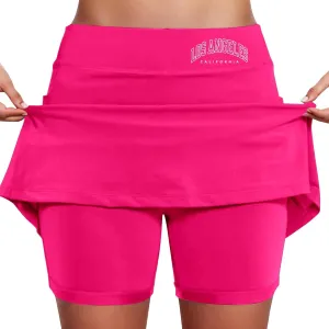 Tennis Skirts for Women with Shorts Los Angeles Workout Golf Athletic Skorts with Pockets Casual Running Yoga Activewear