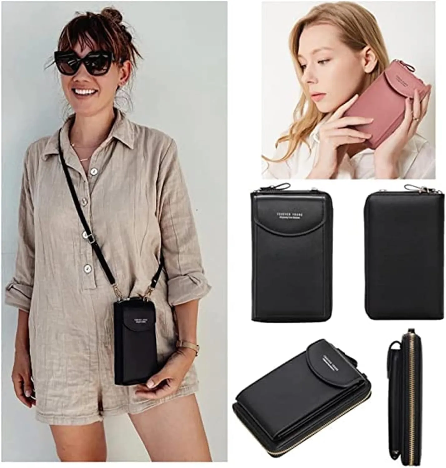 The Original Clutch Wallet by Selena,PU Leather Crossbody Cell Phone Bag,Crossbody Leather Shoulder Bags and Clutches