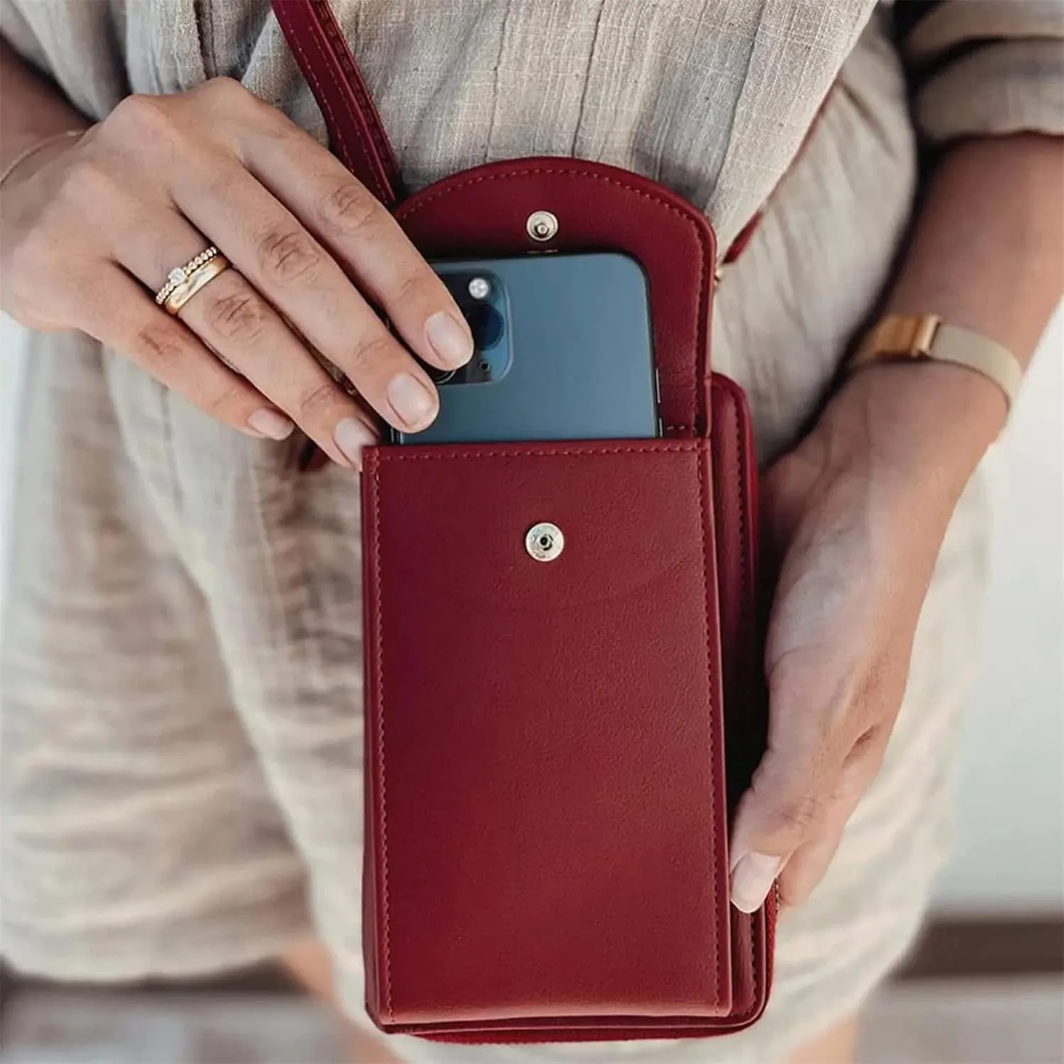 The Original Clutch Wallet by Selena,PU Leather Crossbody Cell Phone Bag,Crossbody Leather Shoulder Bags and Clutches