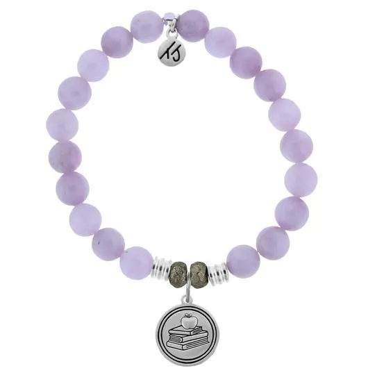 T.Jazelle- Kunzite Stone "Teacher" charm Bracelet