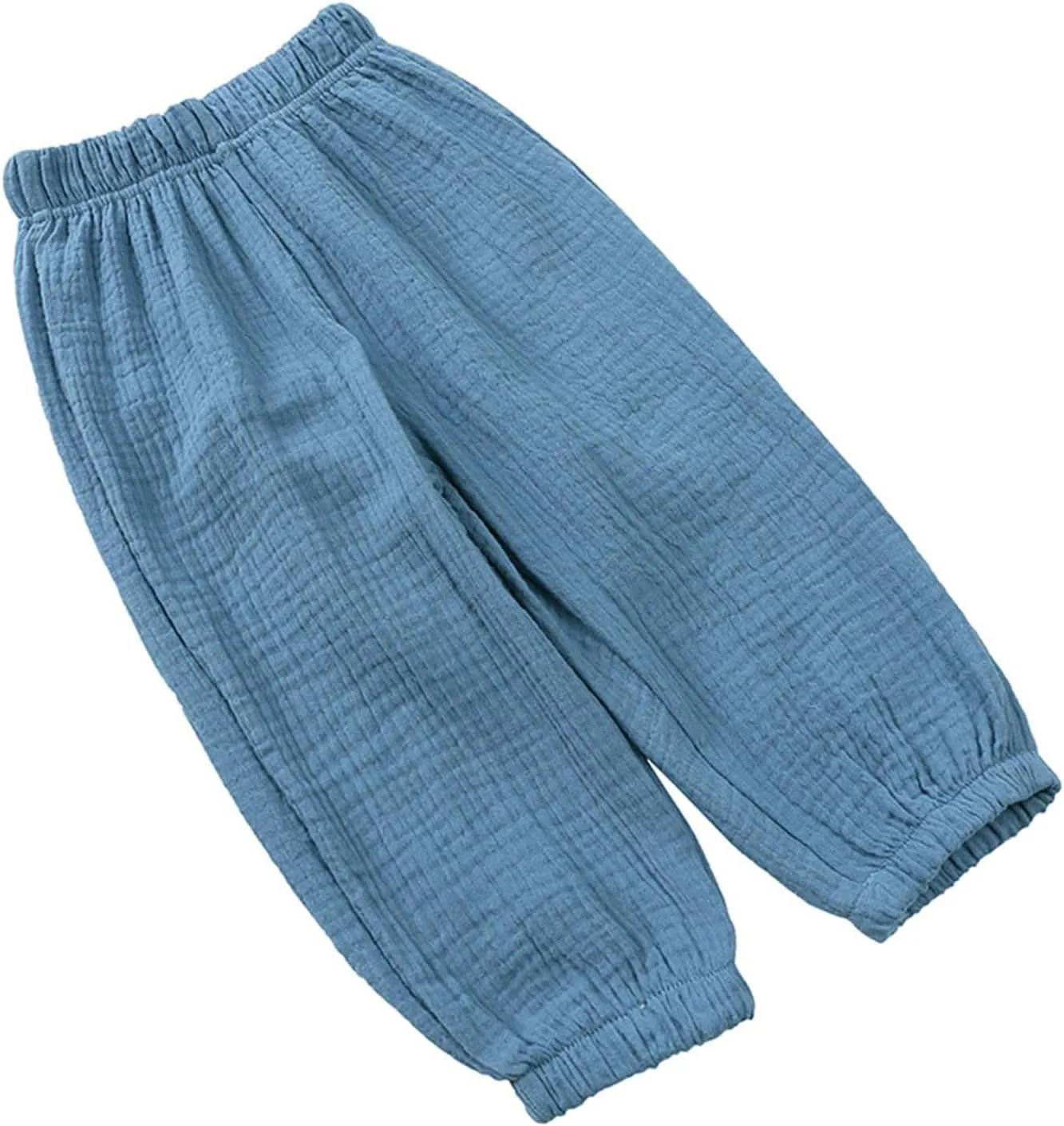 Toddler Little Kids Basic Cotton Linen Harem Pants Baby Boys Girls Elastic Long Casual Loose Joggers Bloomers Pants
