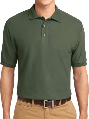 Trendy Apparel Shop Silky Classic Comfortable Fit Wrinkle Resistant Polyester Blend Men's Polo Big and Tall Shirt