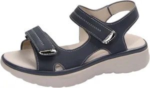 Walking Sandals Women Arch Support Dressy Summer Comfortable Orthopedic Sandals Wide Width Dress Shoes Soft Cushion Foam Wedges Comfy Recovery Hiking Sandal Non Slip Best Walking Shoes