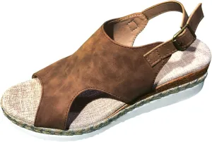 Wedge Sandals for Women Women's Platform Wedge Sandals Slip on Summer Soft Sandal Beach Arch Support Comfortable