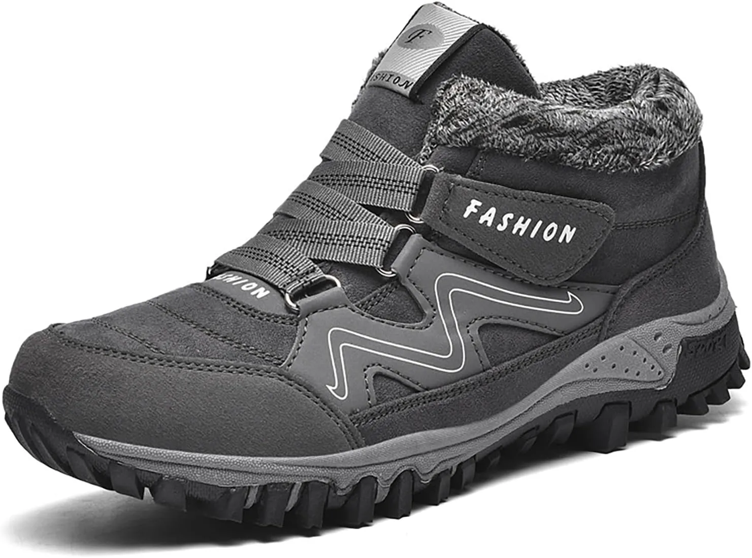 Winter Warm Thick Sole Men Snow Boots Couple Mid Top Cotton Sports Shoes Comfortable Construction Shoes