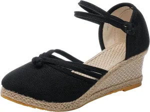 Women Shoes Sandals Platform Wedge Fashion Versatile Braided Breathable Wedge Sandals for Women Shoes
