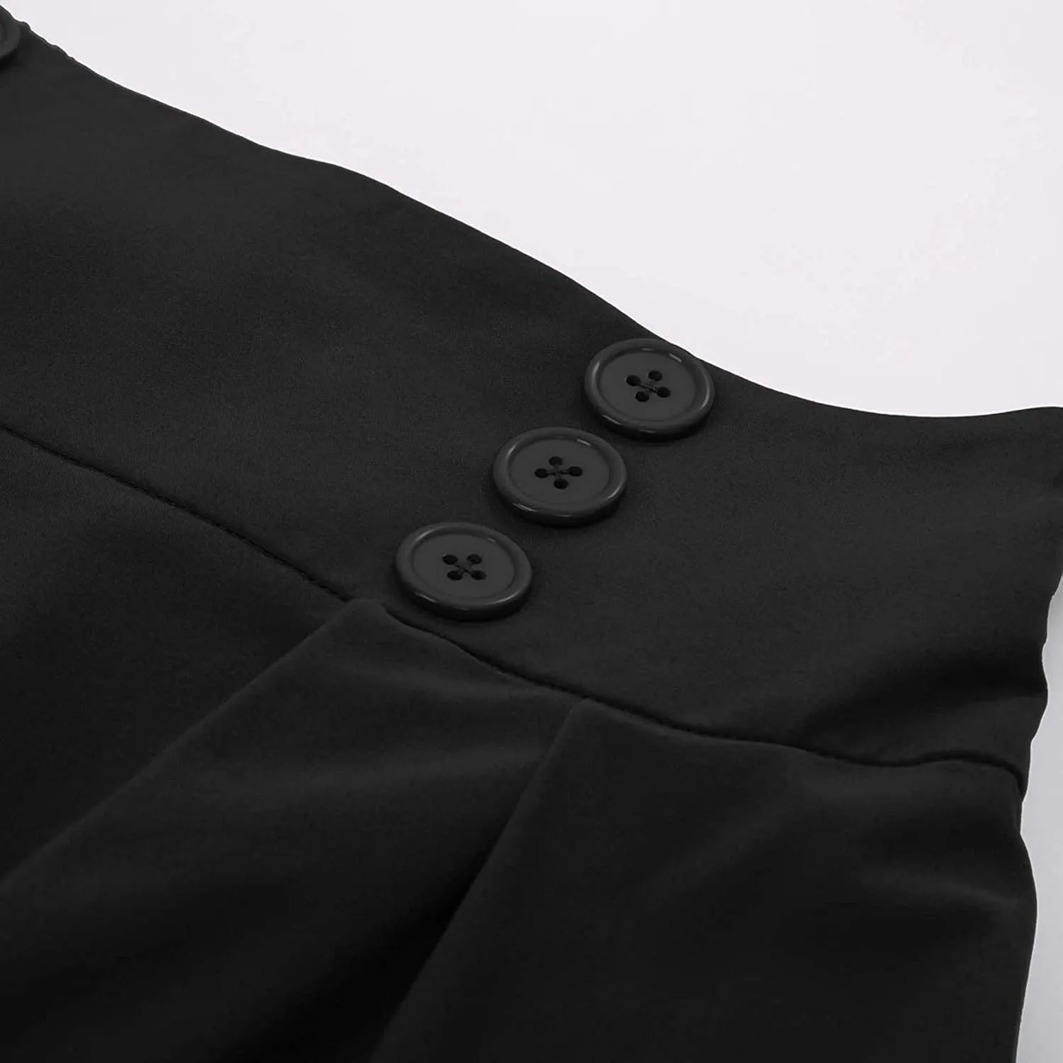 Women Solid Casual Elastic MIdi Skirts Vintage High Waist Pleated Skirt Fashion Loose Fit Soft Vacation Skirts