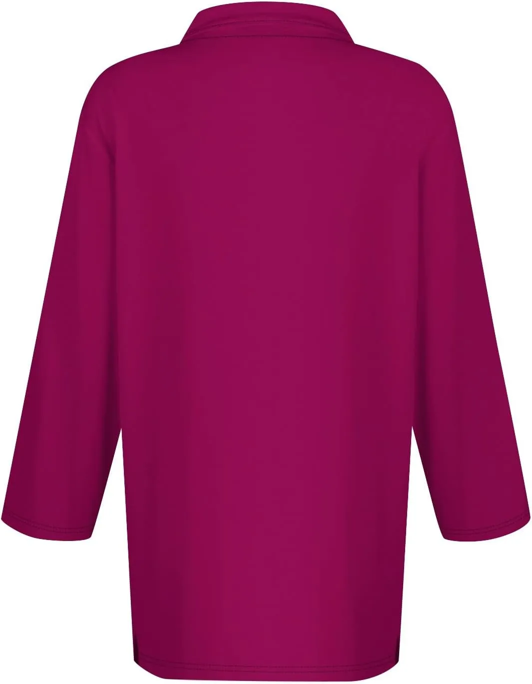 Womens 3/4 Sleeve Tops V Neck Work Polo Shirts Dressy Casual Striped Blouses Three Quarter Length Tunic Tops