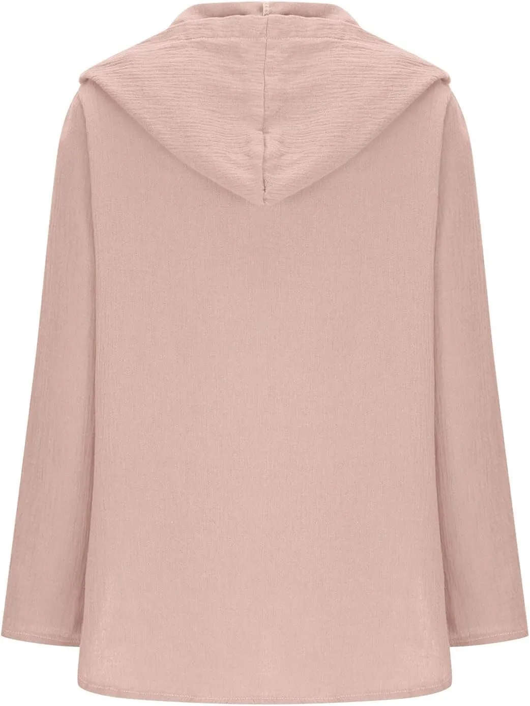 Women's Beach Cover Up Hoodies Long Sleeve V Neck Pocketed Hooded Shirts Loose Summer Casual Lightweight Pullover Top
