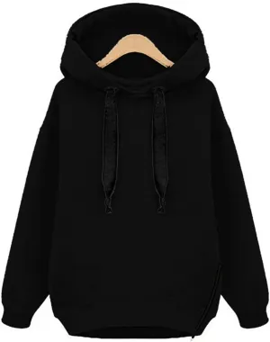 Women's Casual Oversized Hoodie Loose Fit Long Sleeve Drawstring Sweatshirt Fall Long Fleece Pullover Hoodies Coats