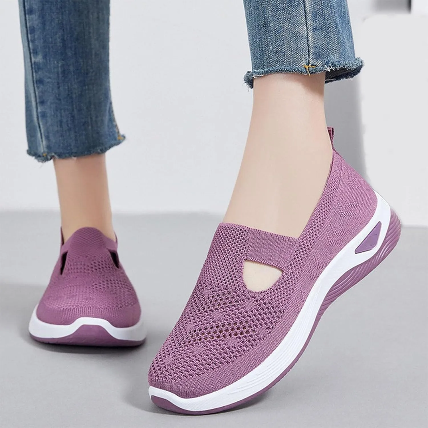 Women's Casual Shoes Slip Breathable Lightweight Mesh Hiking Shoes Mens Shoes Wedding Casual Sneakers