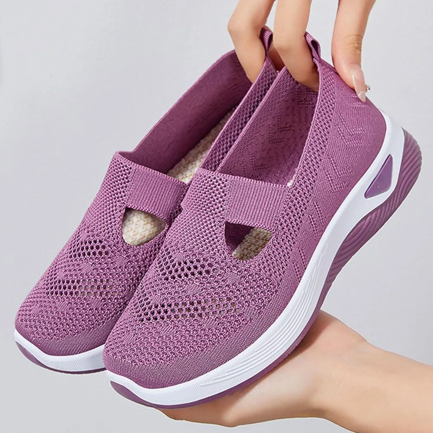 Women's Casual Shoes Slip Breathable Lightweight Mesh Hiking Shoes Mens Shoes Wedding Casual Sneakers