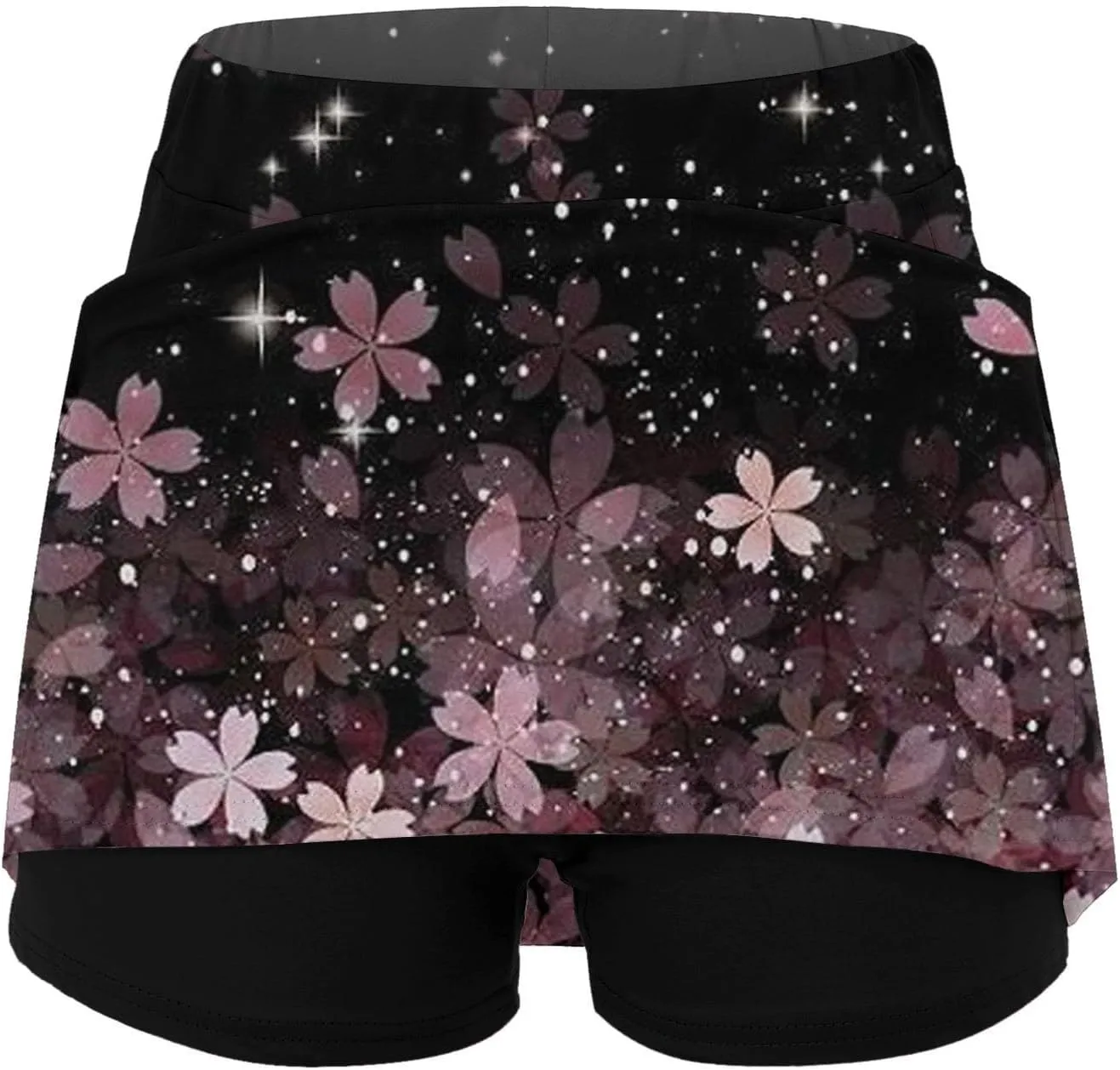 Womens Golf Skorts with Pockets Tum Control Floral High Waist Tennis Skirts with Shorts Tum Control A-Line Skort