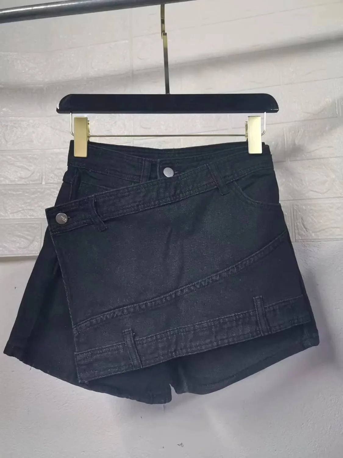 Women's High Waisted Denim Shorts, A-Line Wide Leg Pants, Slim Fit Skirt Shorts