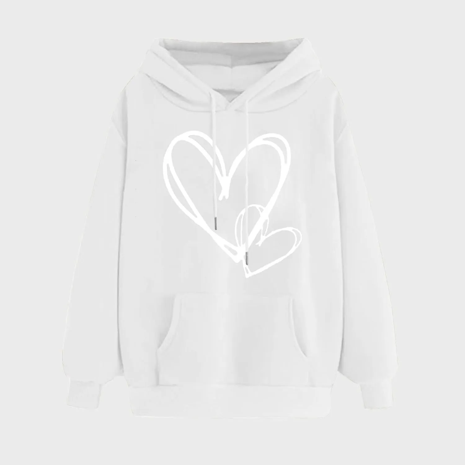 Womens Hoodies Cute Heart Graphic Sweatshirts Fashion Long Sleeve Pullover Teen Girls Casual Soft Tops Fall Outfits