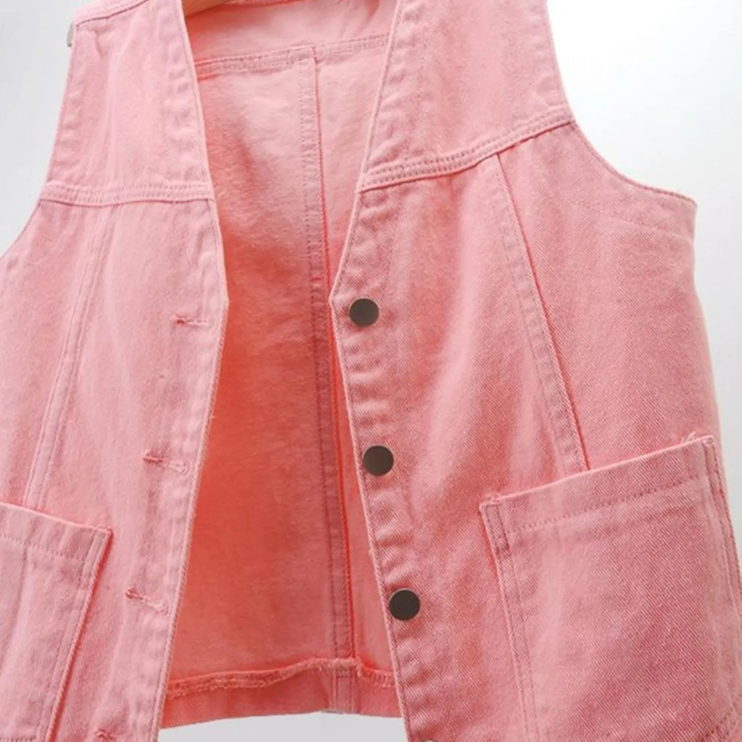 Womens Jean Vest Jackets Lightweight Sleeveless Denim Jackets Button Down Casual Fashion 2024 Fall Fashion Vest Coat