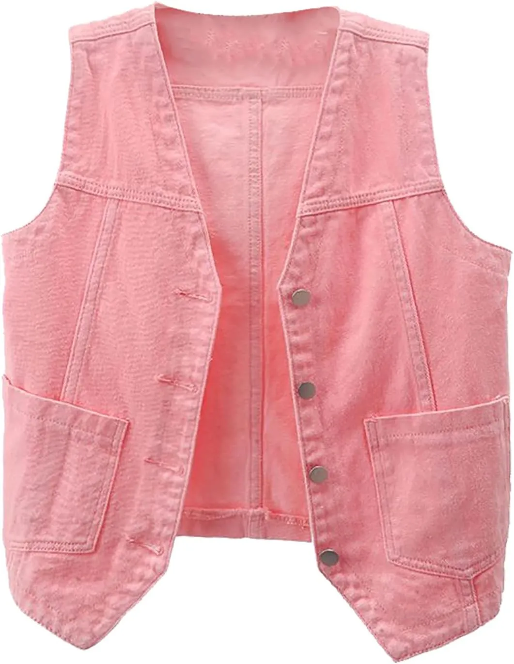 Womens Jean Vest Jackets Lightweight Sleeveless Denim Jackets Button Down Casual Fashion 2024 Fall Fashion Vest Coat