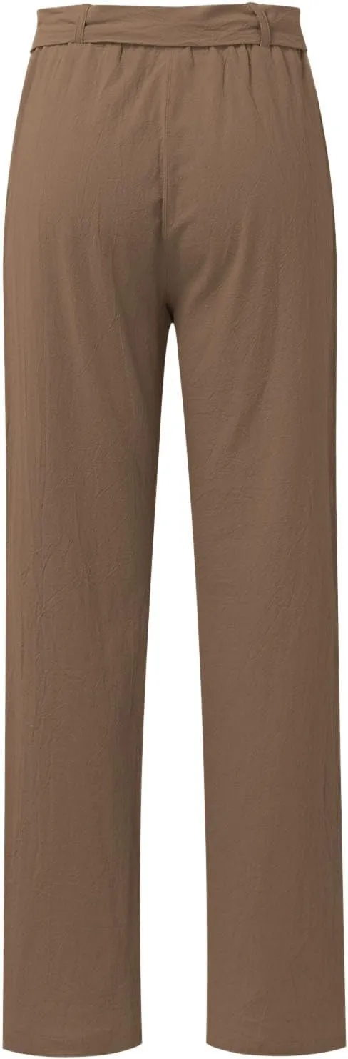 Women's Linen Blend Summer Solid Palazzo Pants High Waist Straight Plus Size Palazzo Lounge Pants Vacation