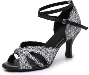 Women's Open Toe Latin Ballroom Dance Shoes Rumba Party Wedding Tango Dance Sandals QRX056