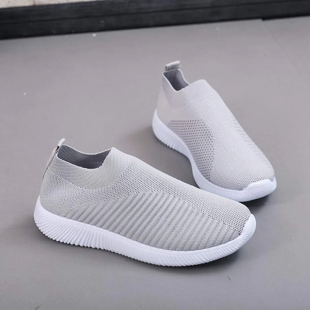 Womens Orthopedic Walking Shoes with Arch Support Slip On Sneakers for Plantar Fasciitis Relief Comfortable Casual Loafers Diabetic Swollen Feet Pain Relief