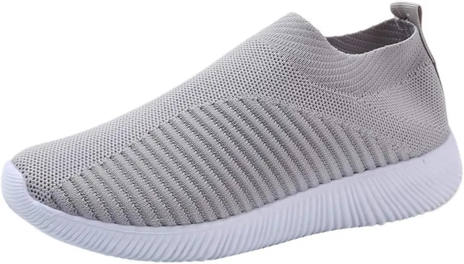 Womens Orthopedic Walking Shoes with Arch Support Slip On Sneakers for Plantar Fasciitis Relief Comfortable Casual Loafers Diabetic Swollen Feet Pain Relief