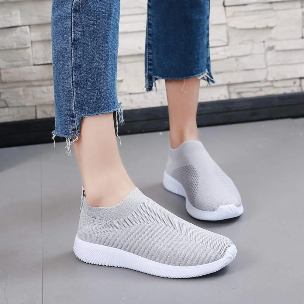 Womens Orthopedic Walking Shoes with Arch Support Slip On Sneakers for Plantar Fasciitis Relief Comfortable Casual Loafers Diabetic Swollen Feet Pain Relief