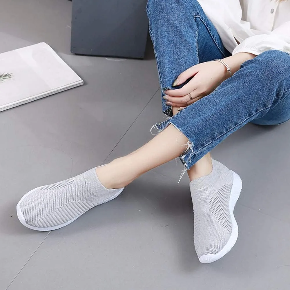 Womens Orthopedic Walking Shoes with Arch Support Slip On Sneakers for Plantar Fasciitis Relief Comfortable Casual Loafers Diabetic Swollen Feet Pain Relief