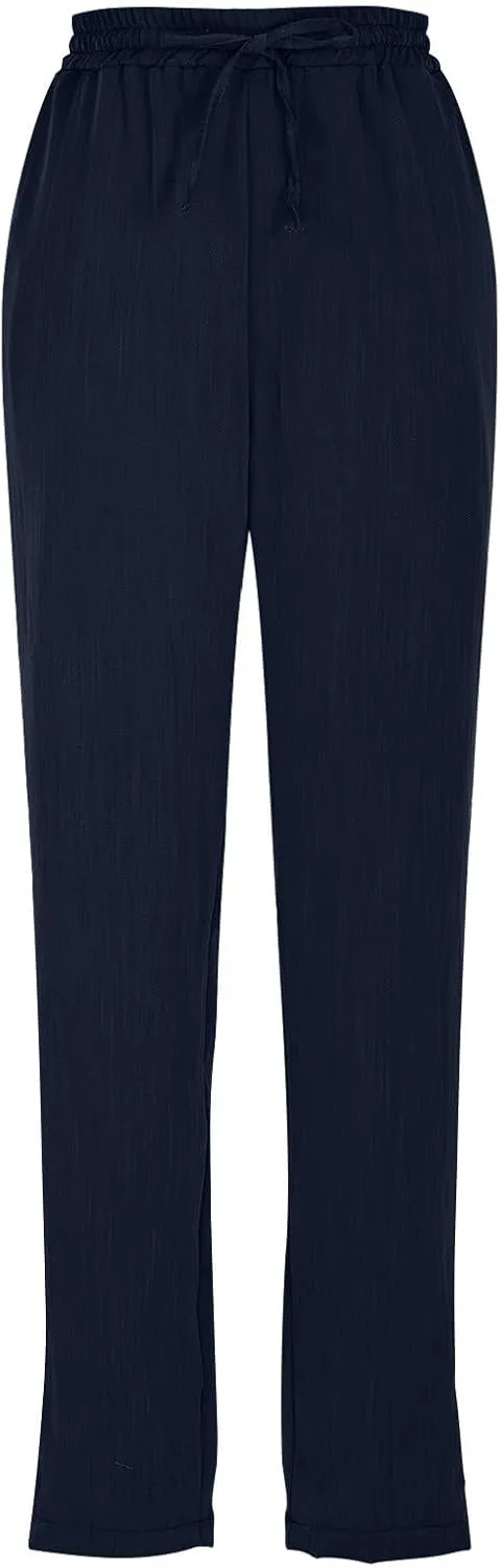 Women's Pants, Peasant Pants Linen Straight Leg Casual Drawstring Trendy Comfortable Fit
