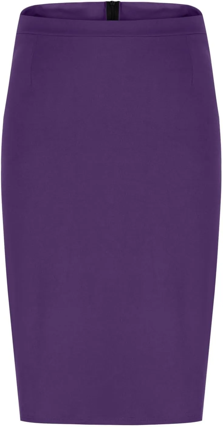 Women's Pencil Skirts Dressy Casual Skirts High Waist Office Skirts Tummy Control Bodycon Skirts Wedding Guest Skirt