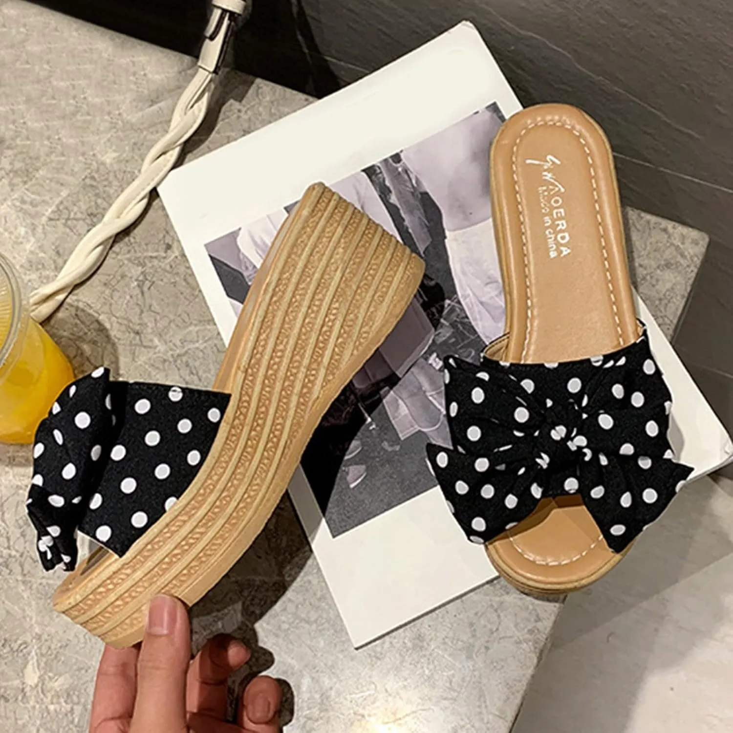 Womens Platform Sandals Womens Gold Sandals Casual Slip on Summer Wedge Dressy Open Toe Flatform Wedge Casual Sandal Orthopedic with Arch Support Comfort for Women