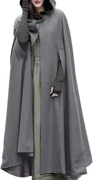 Women's Trendy Trench Coats Open Front Cardigan Jacket Coat Gothic Cape Cloak Plus Size Halloween Costumes for Women