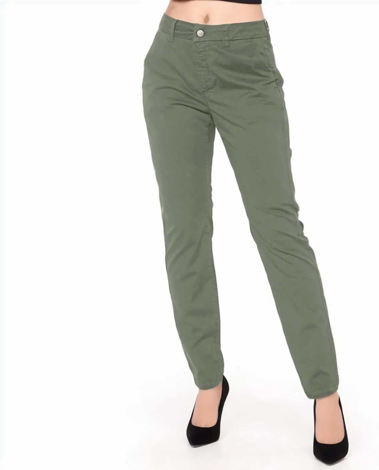Work Pants for Women High Waist Straight Leg Stretchy Business Office Dressy Casual Trousers Slacks with Pockets