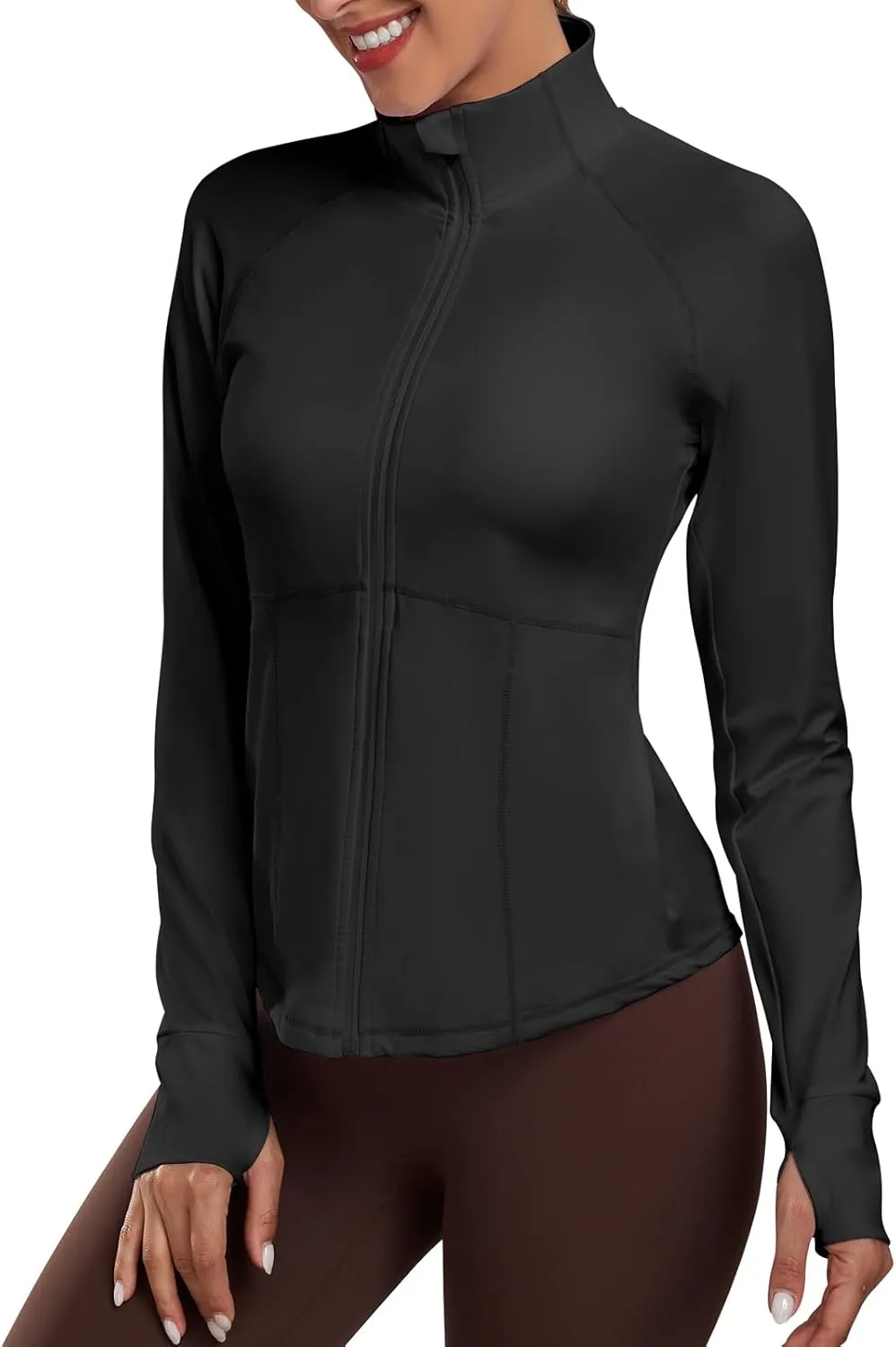 Workout Jackets for Women Zip Up Running Jackets Lightweight Sport Gym Yoga Athletic Clothes Slim Fit