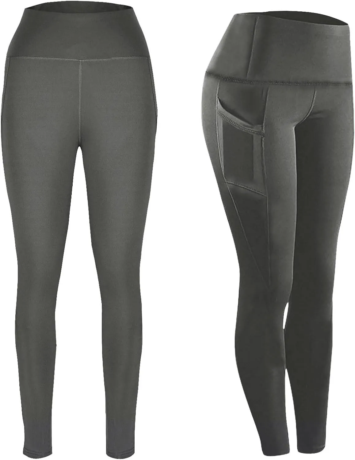 XUNRYAN Workout Leggings Women with Pockets Butt Lifting Yoga Pants High Waisted Tummy Control Tights Athletic Gym Activewear