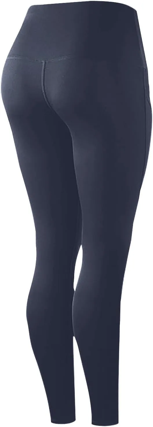 XUNRYAN Workout Leggings Women with Pockets Butt Lifting Yoga Pants High Waisted Tummy Control Tights Athletic Gym Activewear