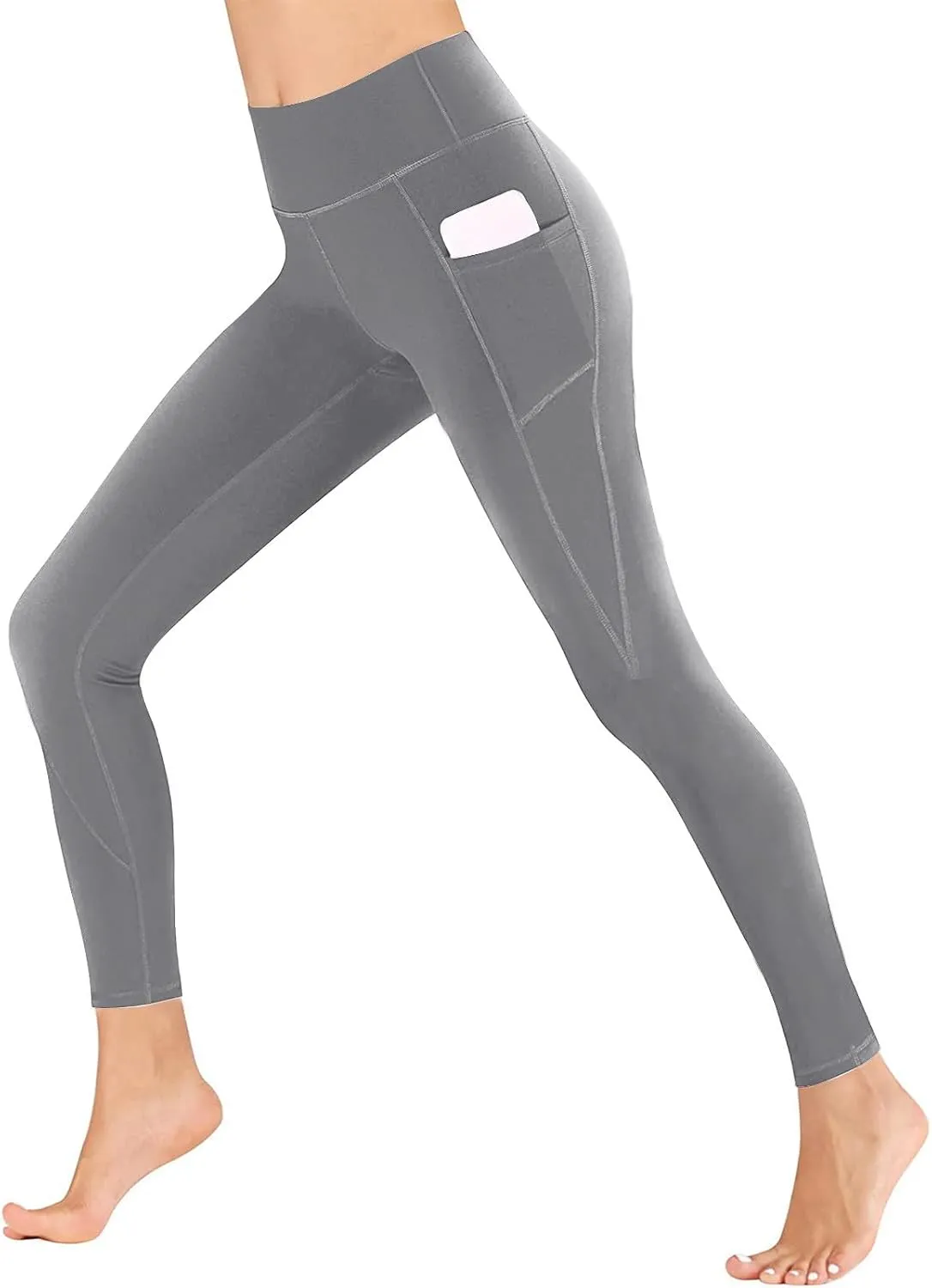 XUNRYAN Workout Leggings Women with Pockets Butt Lifting Yoga Pants High Waisted Tummy Control Tights Athletic Gym Activewear
