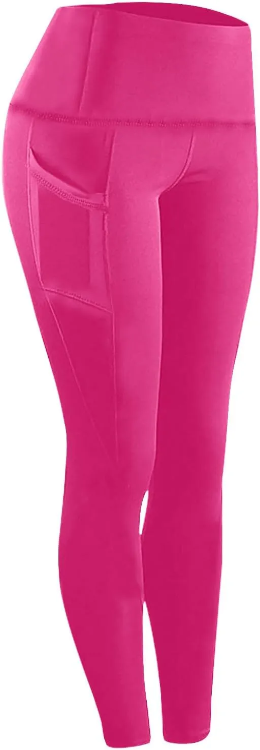 XUNRYAN Workout Leggings Women with Pockets Butt Lifting Yoga Pants High Waisted Tummy Control Tights Athletic Gym Activewear