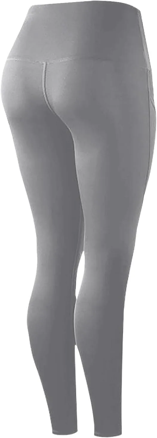 XUNRYAN Workout Leggings Women with Pockets Butt Lifting Yoga Pants High Waisted Tummy Control Tights Athletic Gym Activewear