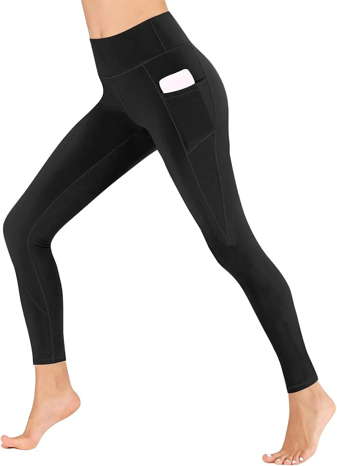XUNRYAN Workout Leggings Women with Pockets Butt Lifting Yoga Pants High Waisted Tummy Control Tights Athletic Gym Activewear