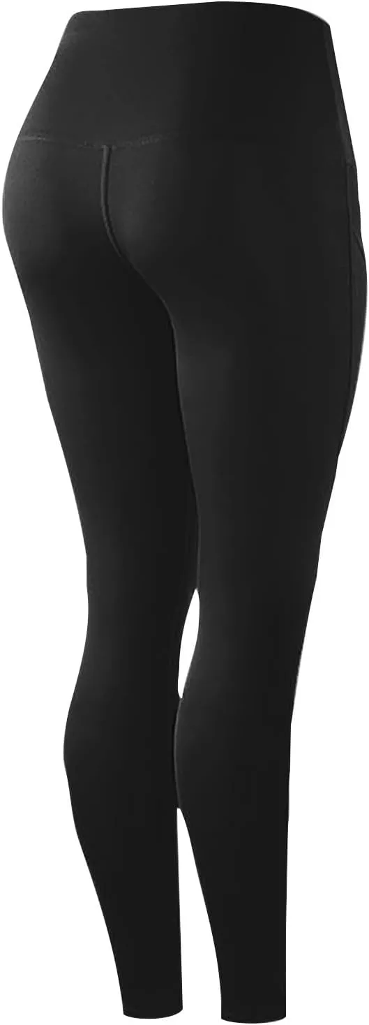 XUNRYAN Workout Leggings Women with Pockets Butt Lifting Yoga Pants High Waisted Tummy Control Tights Athletic Gym Activewear