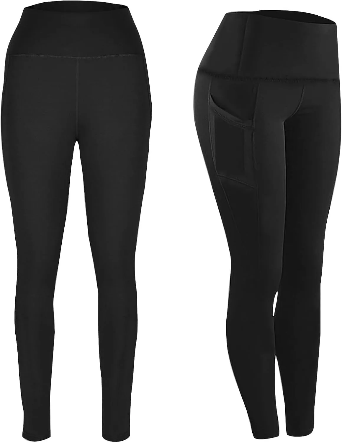 XUNRYAN Workout Leggings Women with Pockets Butt Lifting Yoga Pants High Waisted Tummy Control Tights Athletic Gym Activewear