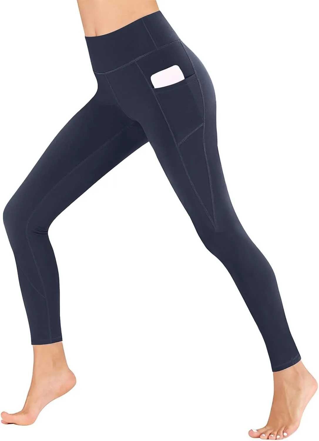 XUNRYAN Workout Leggings Women with Pockets Butt Lifting Yoga Pants High Waisted Tummy Control Tights Athletic Gym Activewear