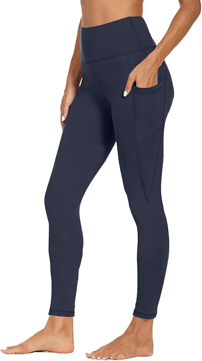XUNRYAN Workout Leggings Women with Pockets Butt Lifting Yoga Pants High Waisted Tummy Control Tights Athletic Gym Activewear