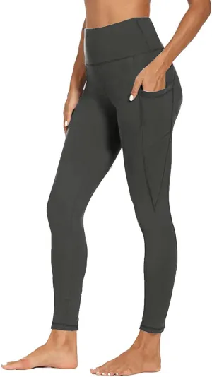 XUNRYAN Workout Leggings Women with Pockets Butt Lifting Yoga Pants High Waisted Tummy Control Tights Athletic Gym Activewear