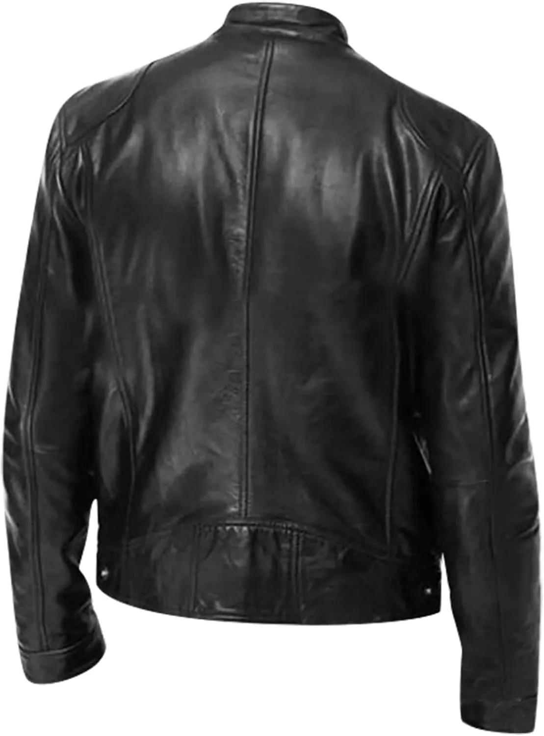 Ymosrh Fashion Jackets for Men Winter Men's Casual Solid Color Long-Sleeved Slim Leather Mens Coats Jackets Stylish