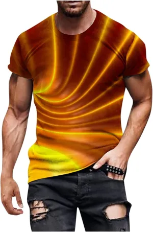 Ymosrh Men's Casual Tees Graphic Tees Casual Short Sleeve T-Shirts Soft Tee Shirts Lightweight Summer Shirts Short, M-6XL